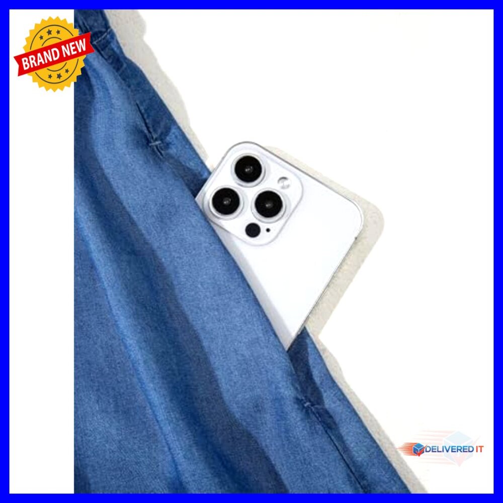 V Neck Sleeveless Button Down Lightweight Jean Dr… - image 6